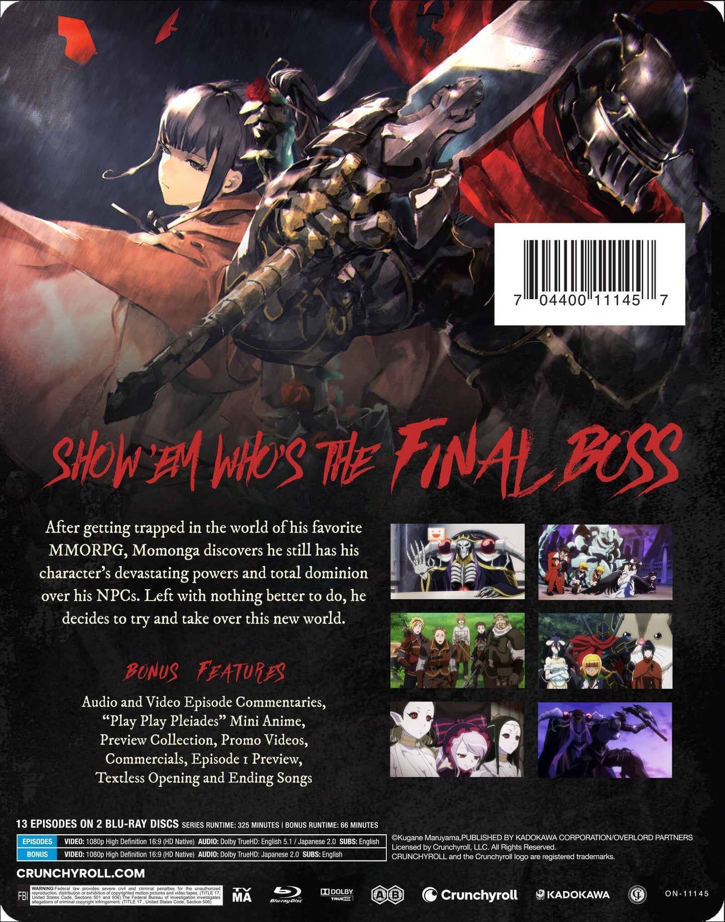 Overlord: Season 1 SteelBook