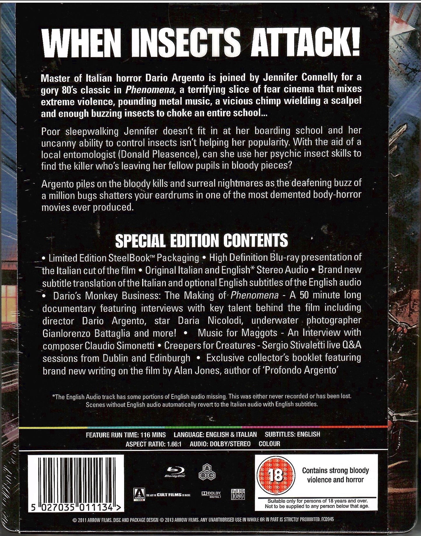 Phenomena SteelBook (UK)