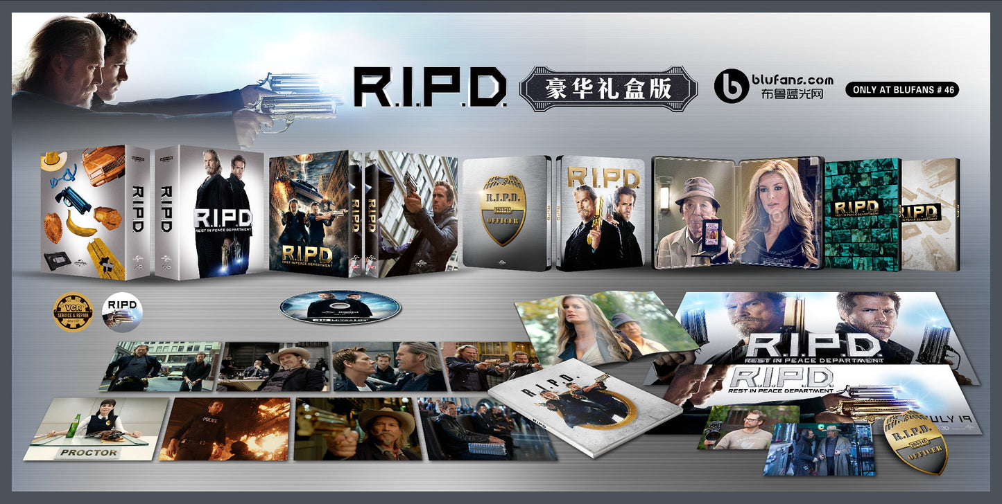 R.I.P.D. 4K XL Full Slip SteelBook (2013)(Blufans OAB #46)(China)