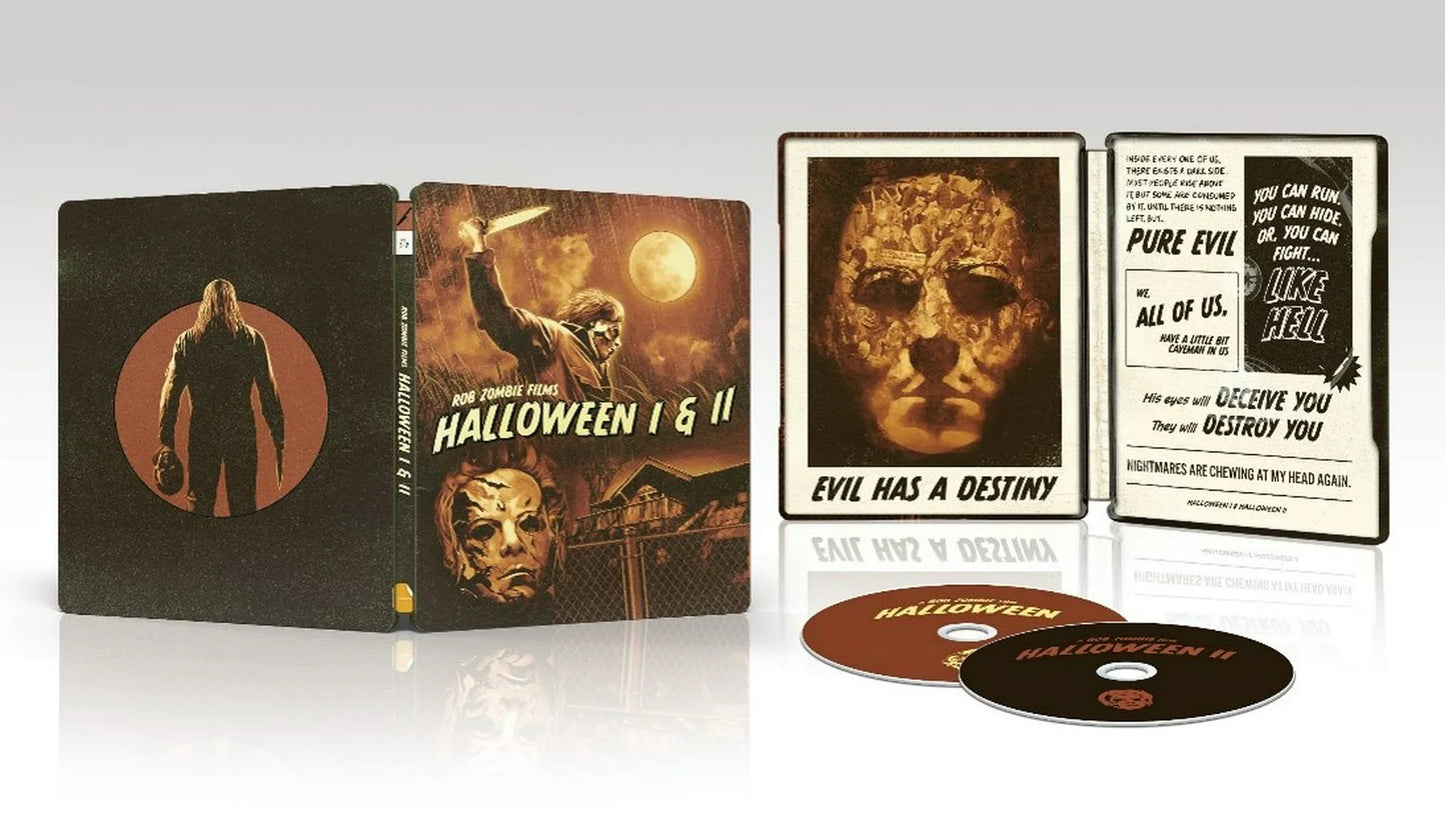Rob Zombie Halloween 1 & 2 Double Feature SteelBook - (2007) / Halloween II (2009)(Exclusive)