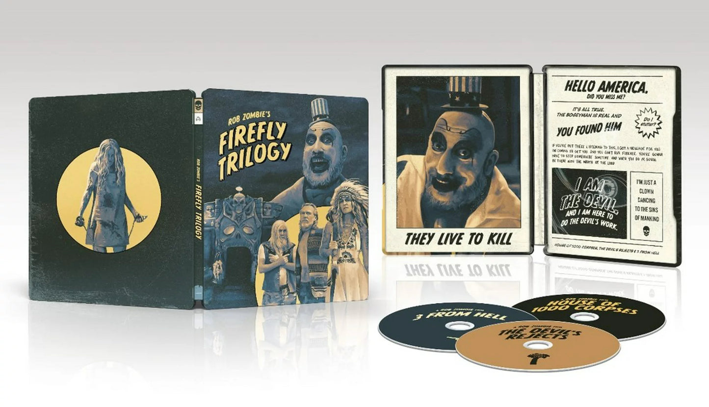 Rob Zombie's Firefly Trilogy SteelBook - House of 1000 Corpses / The Devil's Rejects / 3 From Hell (Exclusive)