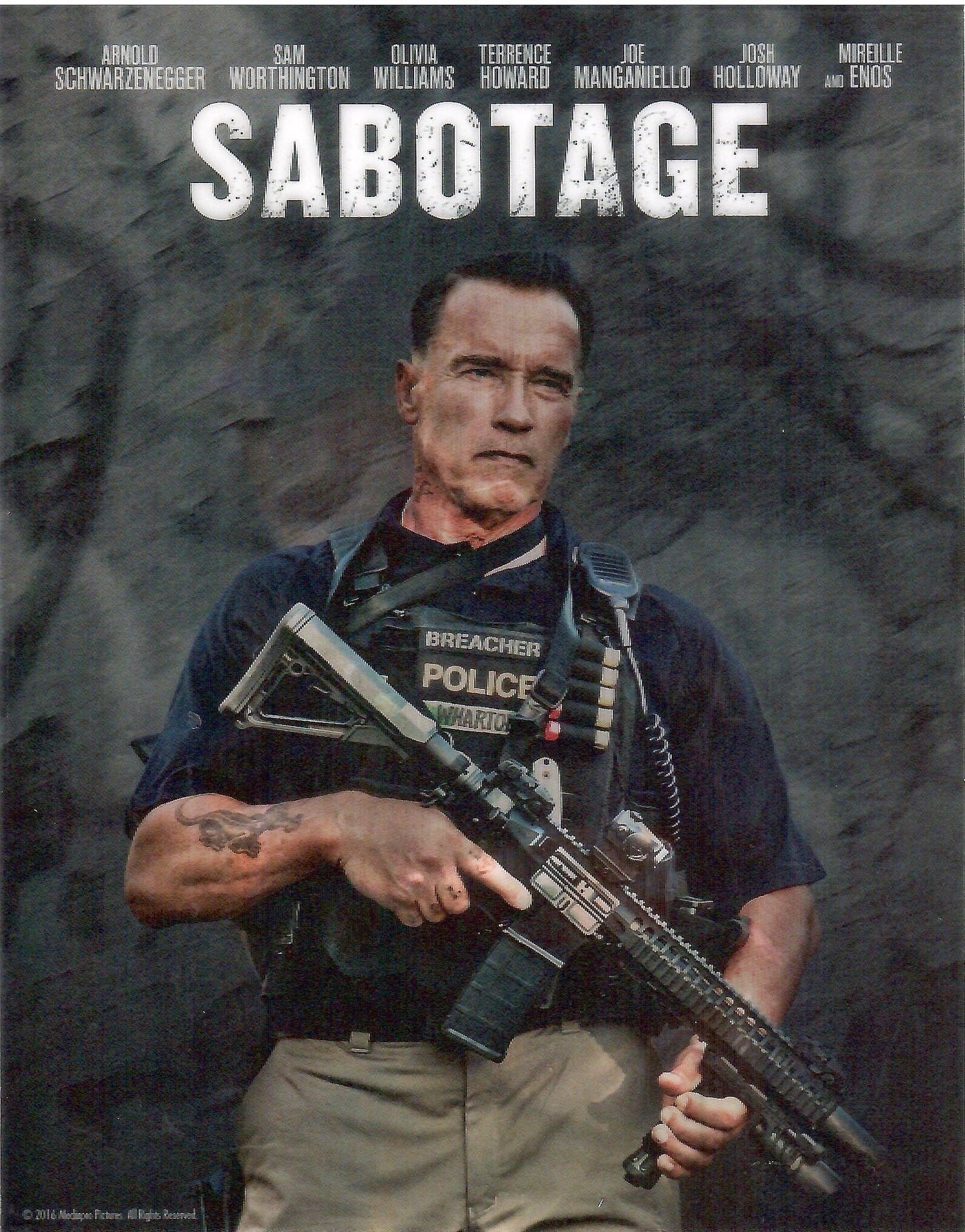 Sabotage Lenticular Sticker For SteelBook (FAC#34)(Czech)