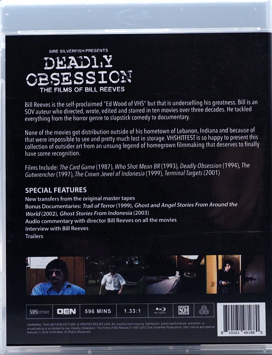 Deadly Obsession: The Films of Bill Reeves - Limited Edition (VHSH-014)(Exclusive)*
