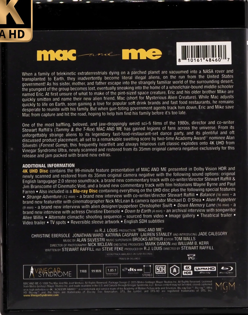Mac and Me 4K: Limited Deluxe Edition (VSU-013)(Exclusive)*