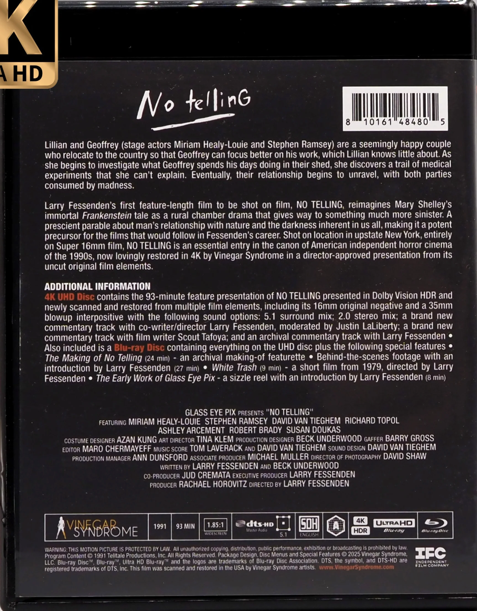 Of Monsters and Madness: The Films of Larry Fessenden - Volume 1 - Habit / No Telling 4K - Limited Edition (VS-509)(Exclusive)*