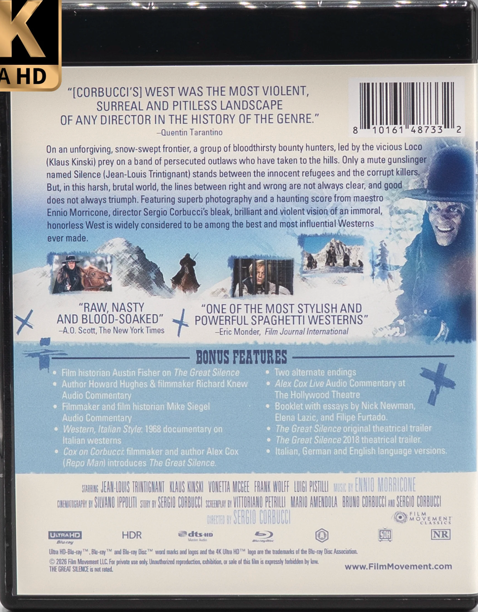 The Great Silence 4K: Limited Edition (FMC-047b)(Exclusive)*