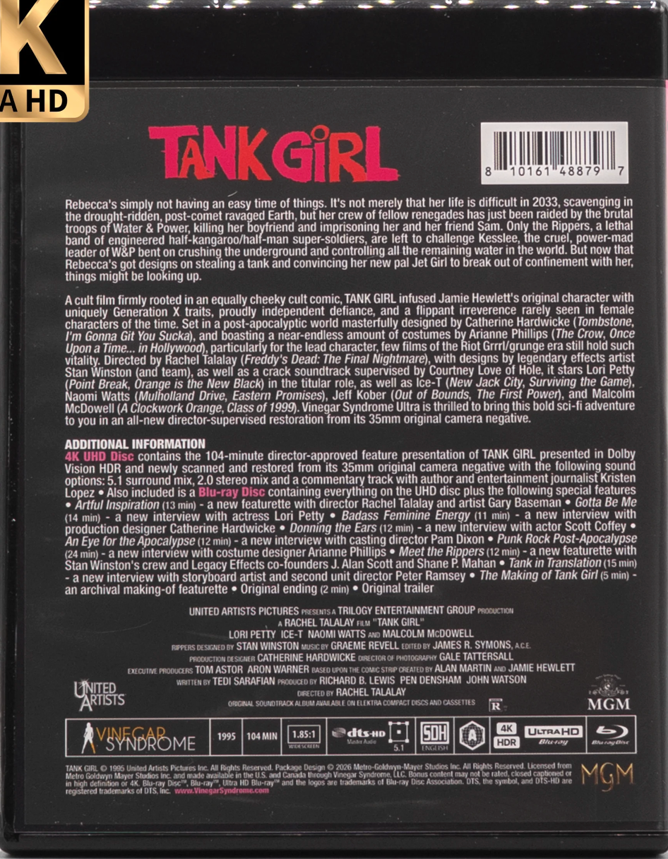 Tank Girl 4K: Limited Deluxe Edition (VSU-015)(Exclusive)*
