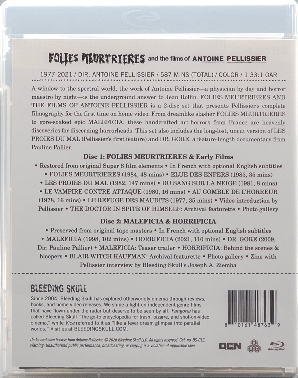 Folies Meurtrieres and the Films of Antoine Pellissier: Limited Edition (BS-012)(Exclusive)*