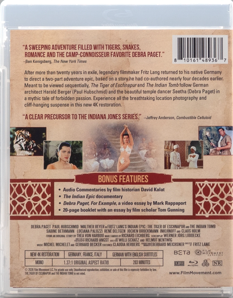 Fritz Lang's Indian Epic: The Tiger of Eschnapur and The Indian Tomb - Limited Edition (FMC-058b)(Exclusive)*