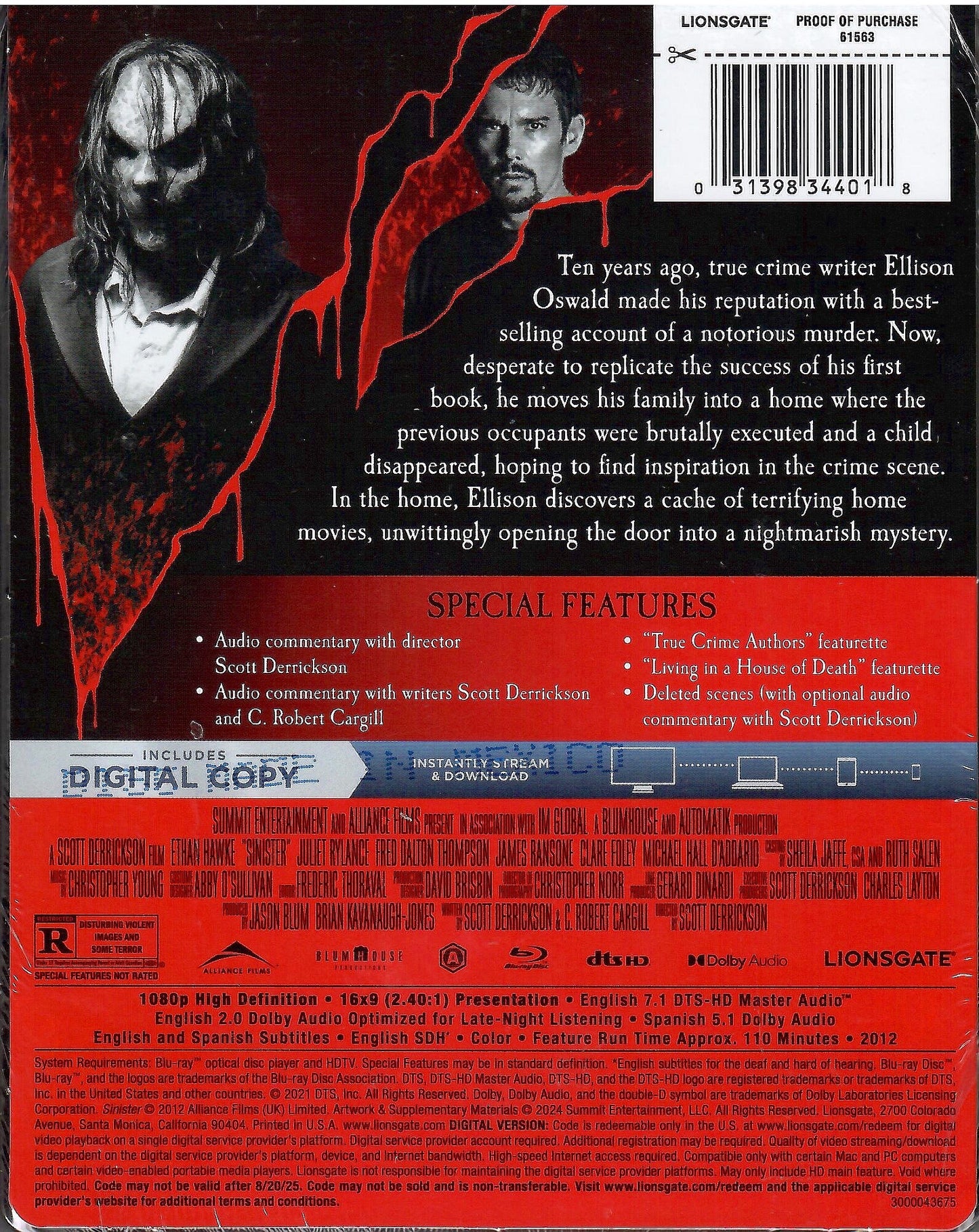 Sinister SteelBook (2012)(Exclusive)