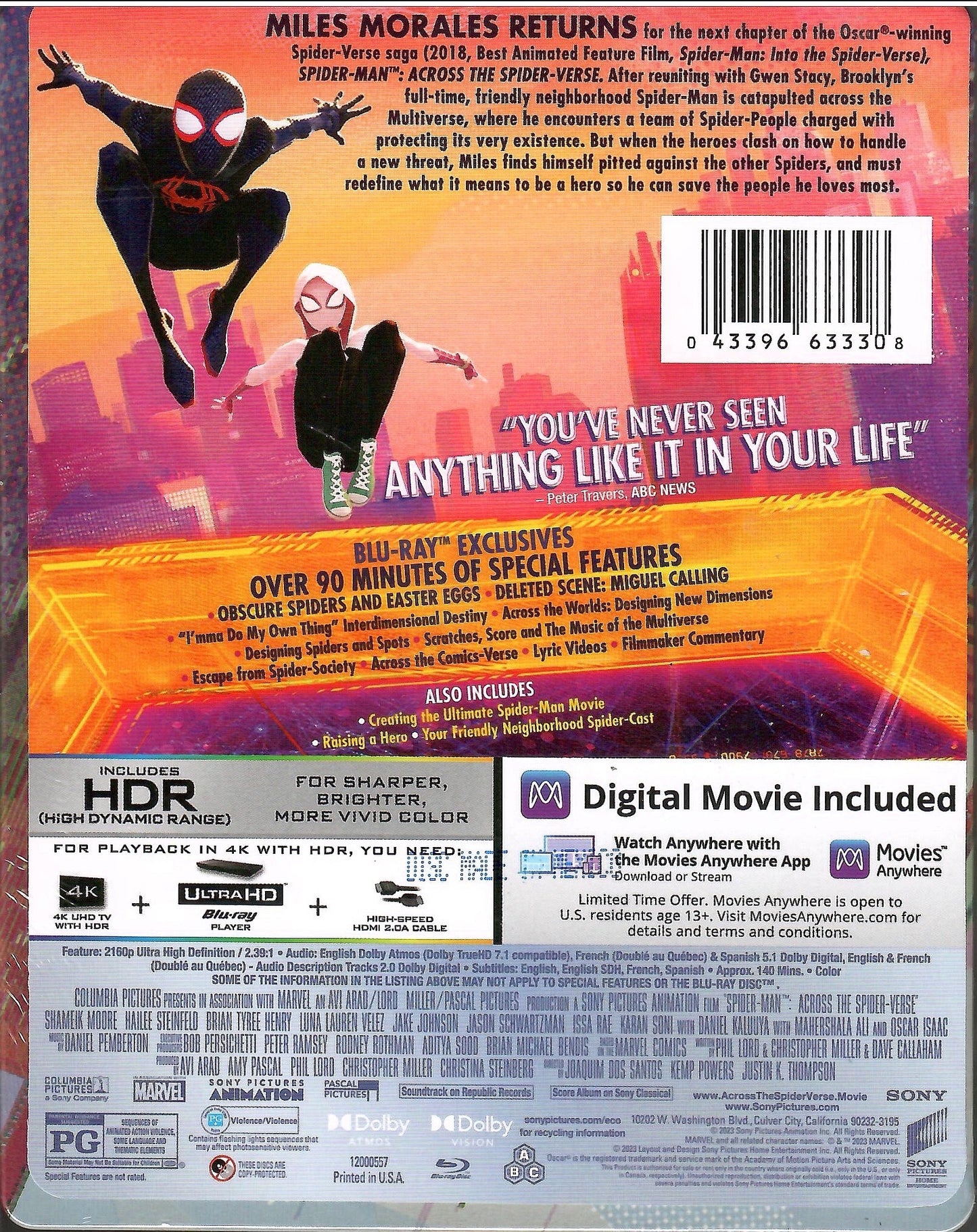 Spider-Man: Across the Spider-Verse 4K SteelBook (Exclusive)