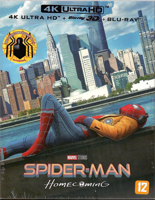 Spider-Man: Homecoming 3D + 4K Full Slip A2 SteelBook (WCE#018)(Korea)