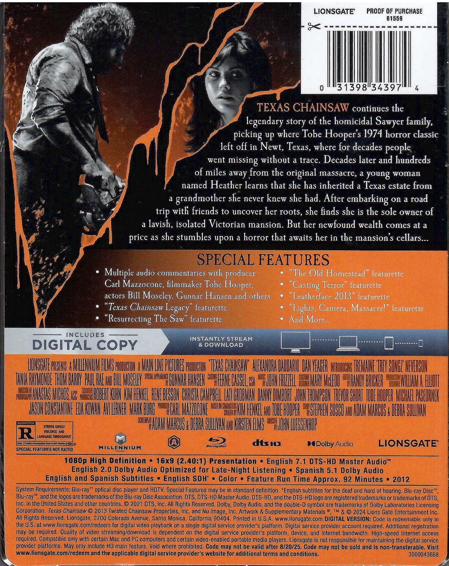 Texas Chainsaw SteelBook (2013)(Exclusive)