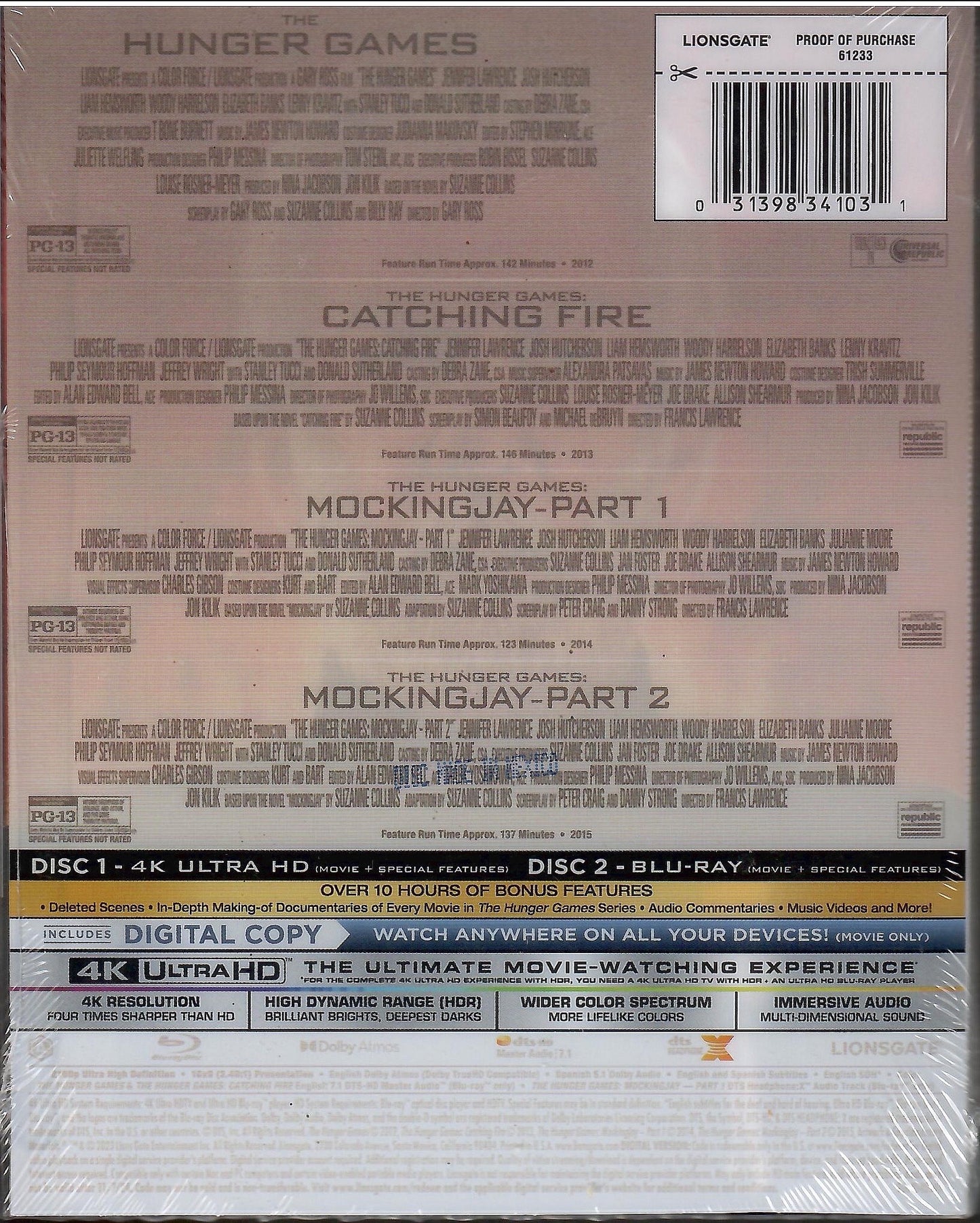 The Hunger Games Collection 4K SteelBook (Exclusive)