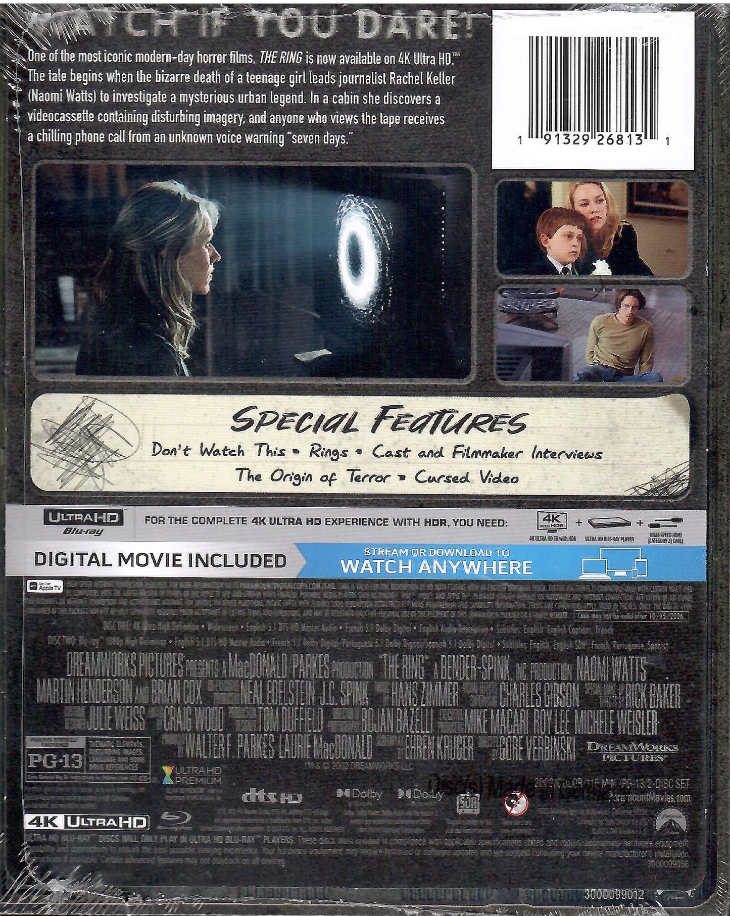 The Ring 4K SteelBook (2002)(Exclusive)