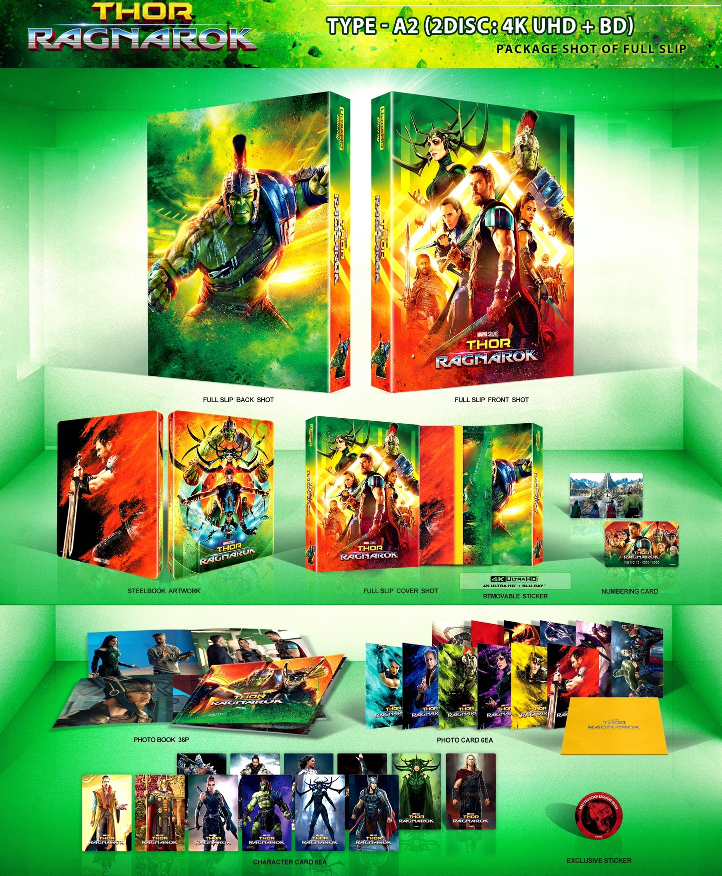 Thor: Ragnarok 4K Full Slip A2 SteelBook (WCE#12)(Korea)