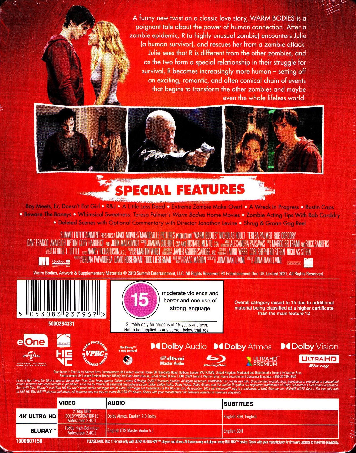 Warm Bodies 4K SteelBook (UK)