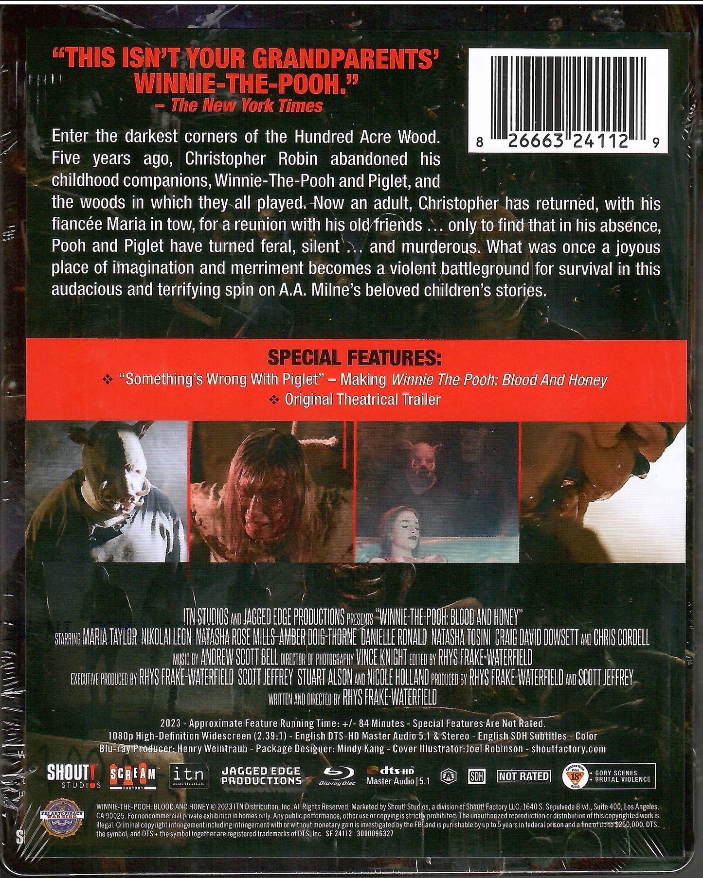 Winnie the Pooh: Blood and Honey SteelBook (2023)