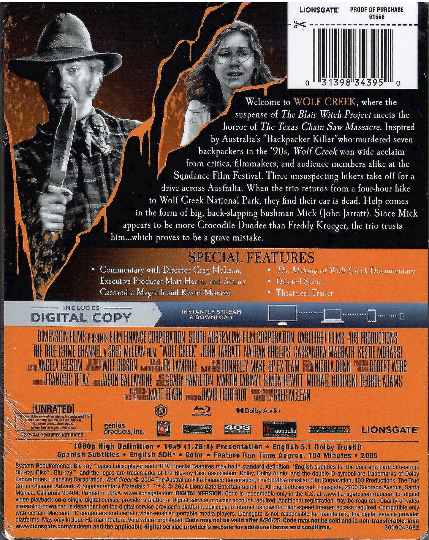 Wolf Creek Steelbook: Unrated (2005)(Exclusive)