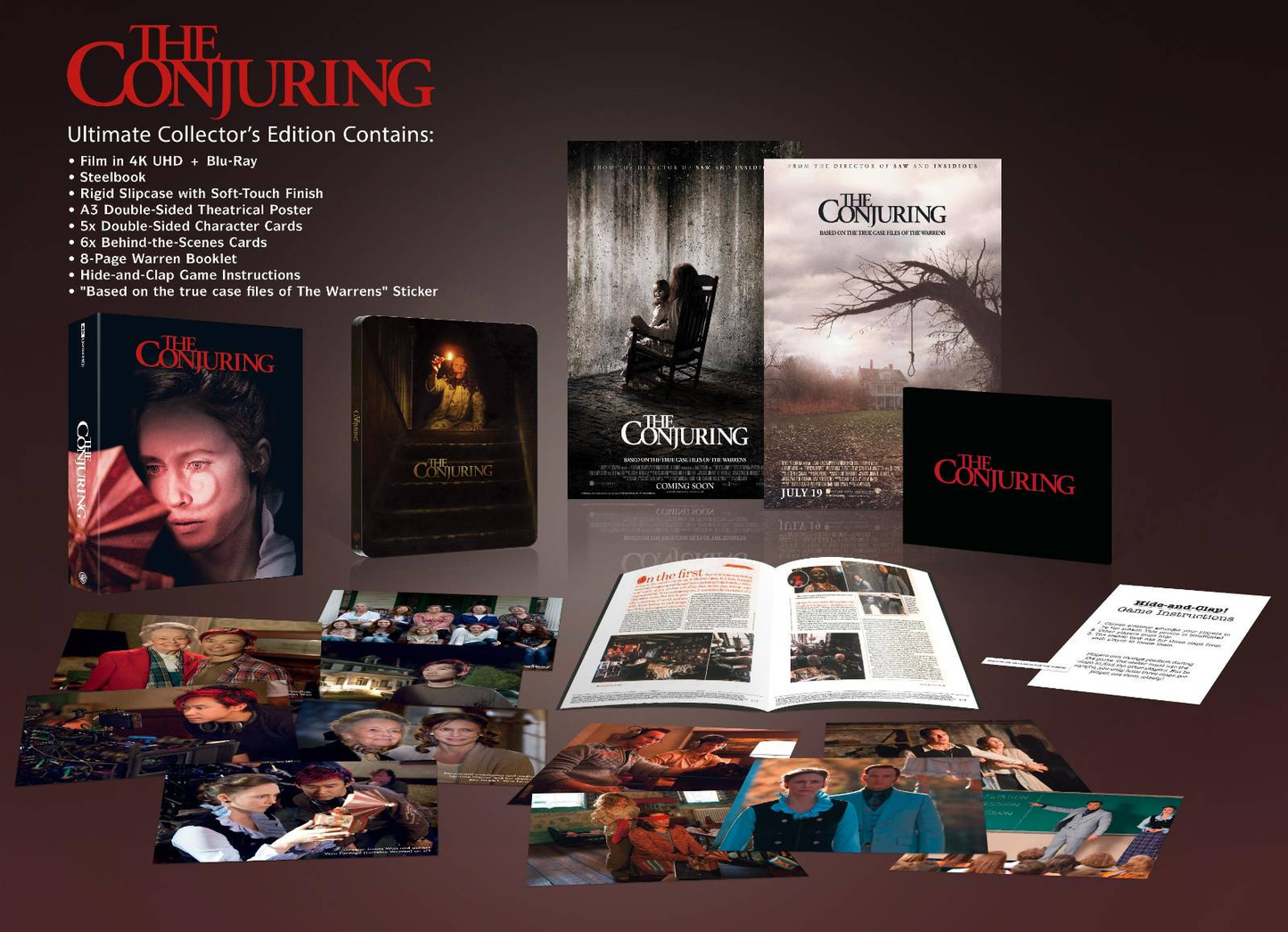 The Conjuring 4K Full Slip SteelBook: Ultimate Collector's Edition (2013)(UK)