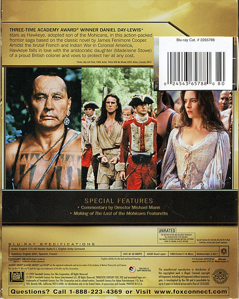 The Last of the Mohicans: Director's Cut - Academy Award Edition (Exclusive Slip)