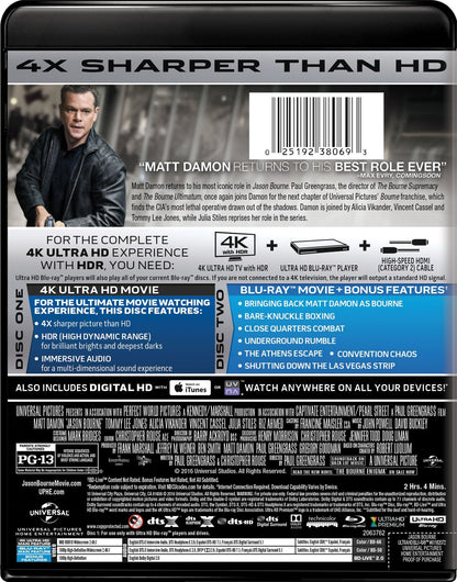 Jason Bourne 4K (2016)