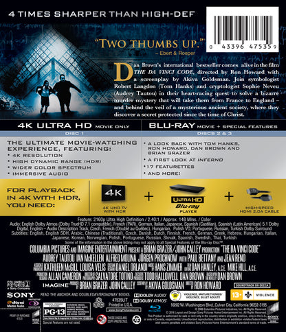 The Da Vinci Code 4K: 10th Anniversary Edition