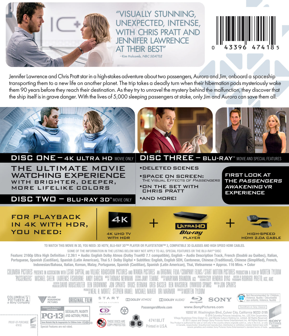 Passengers 3D & 4K (2016)