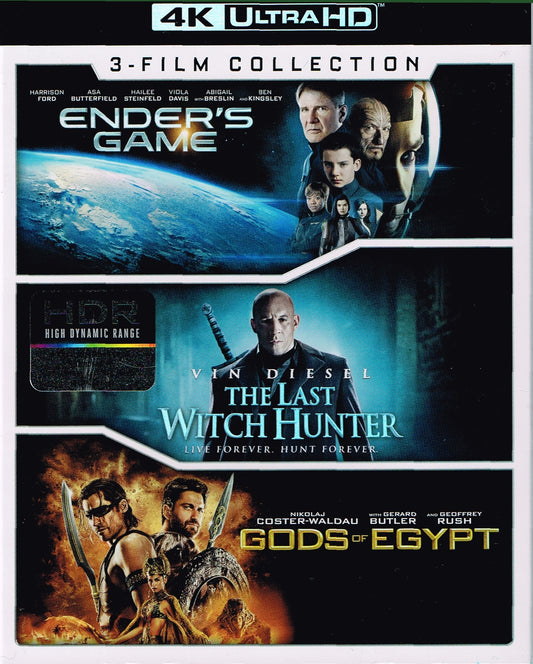 Ender's Game 4K / The Last Witch Hunter 4K / Gods of Egypt 4K (Exclusive Slip)