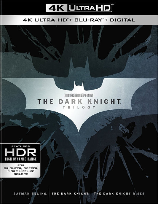 The Dark Knight 4K Trilogy (2005-2012)(BD + Digital Copy)(Slip Box)