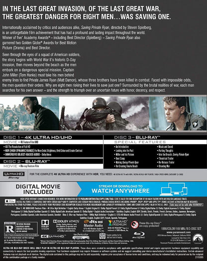 Saving Private Ryan 4K: 20th Anniversary Edition