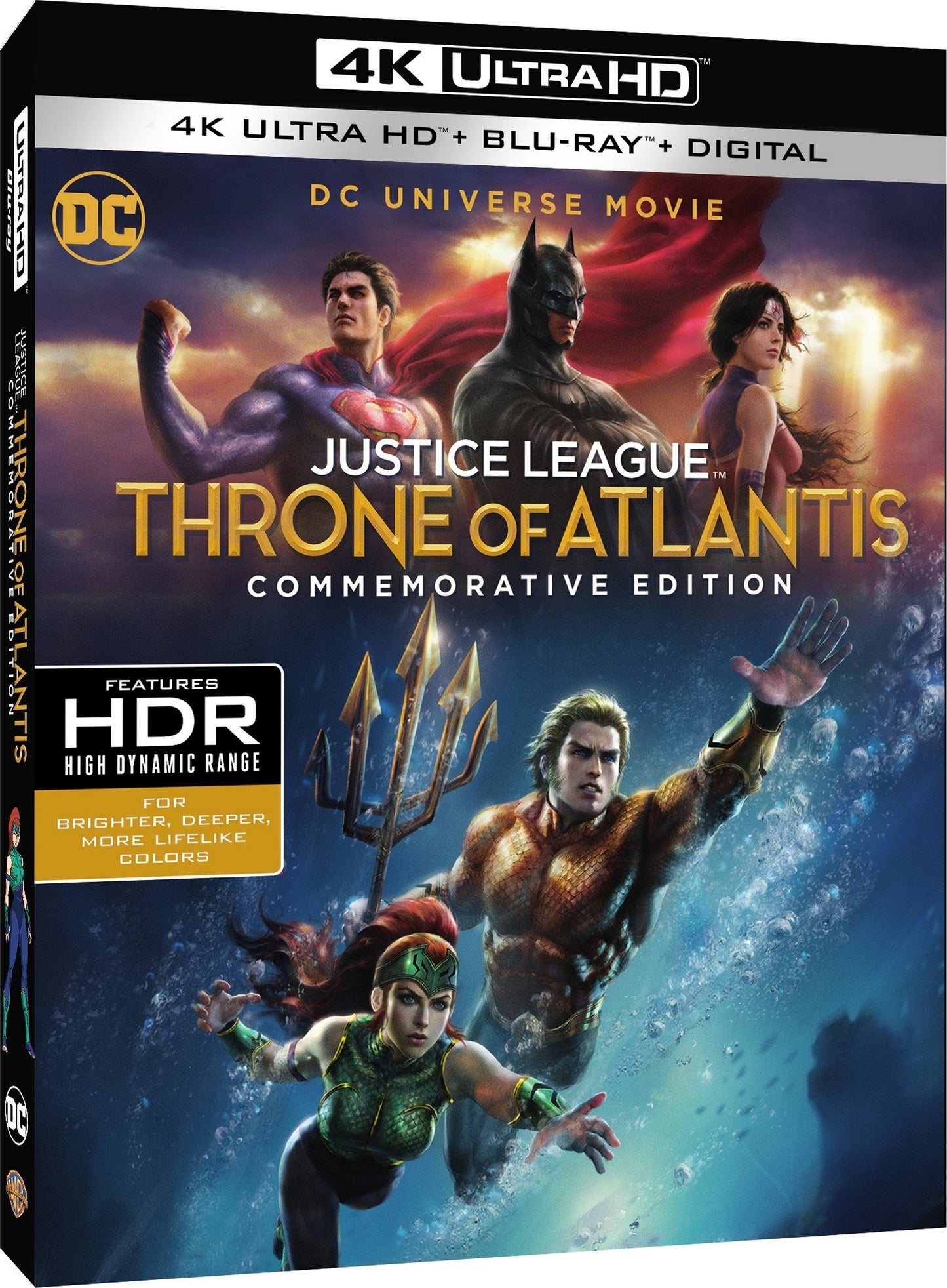 Justice League: Throne of Atlantis 4K - DC Universe Animated Original Movie #22 - Commemorative Edition