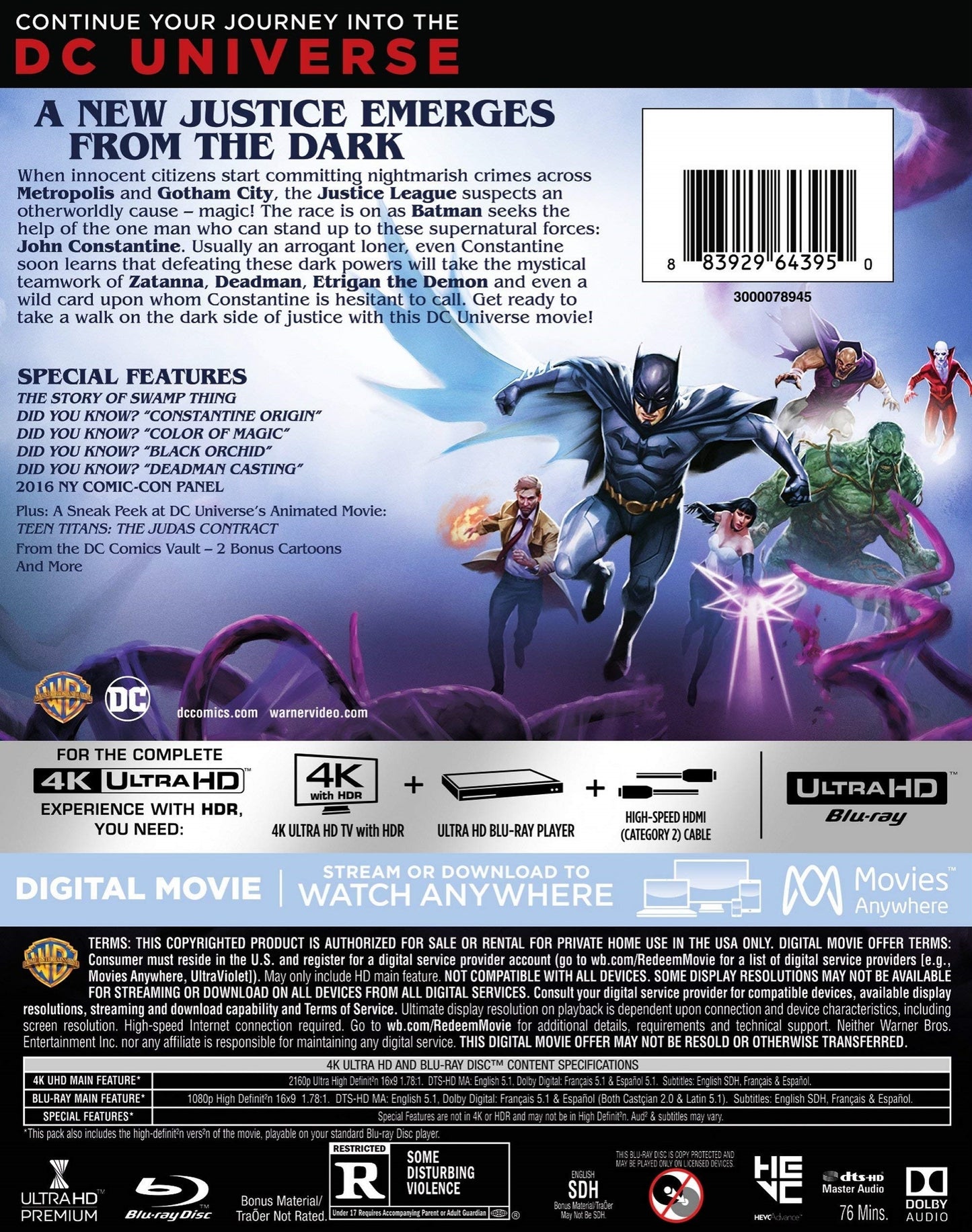 Justice League: Dark 4K - DC Universe Animated Original Movie #28