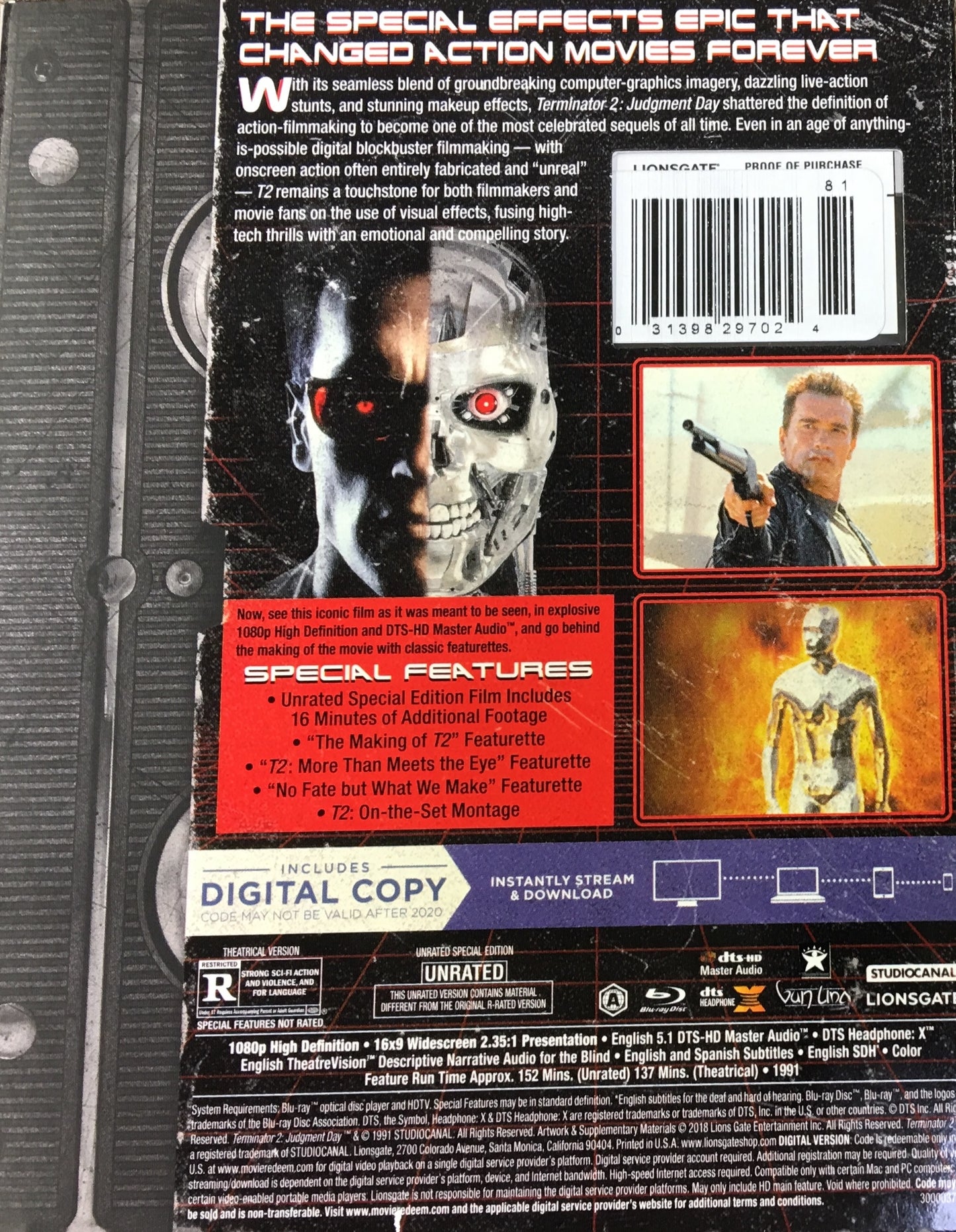 Terminator 2: Judgement Day: VHS Edition (1991)(Exclusive Slip)