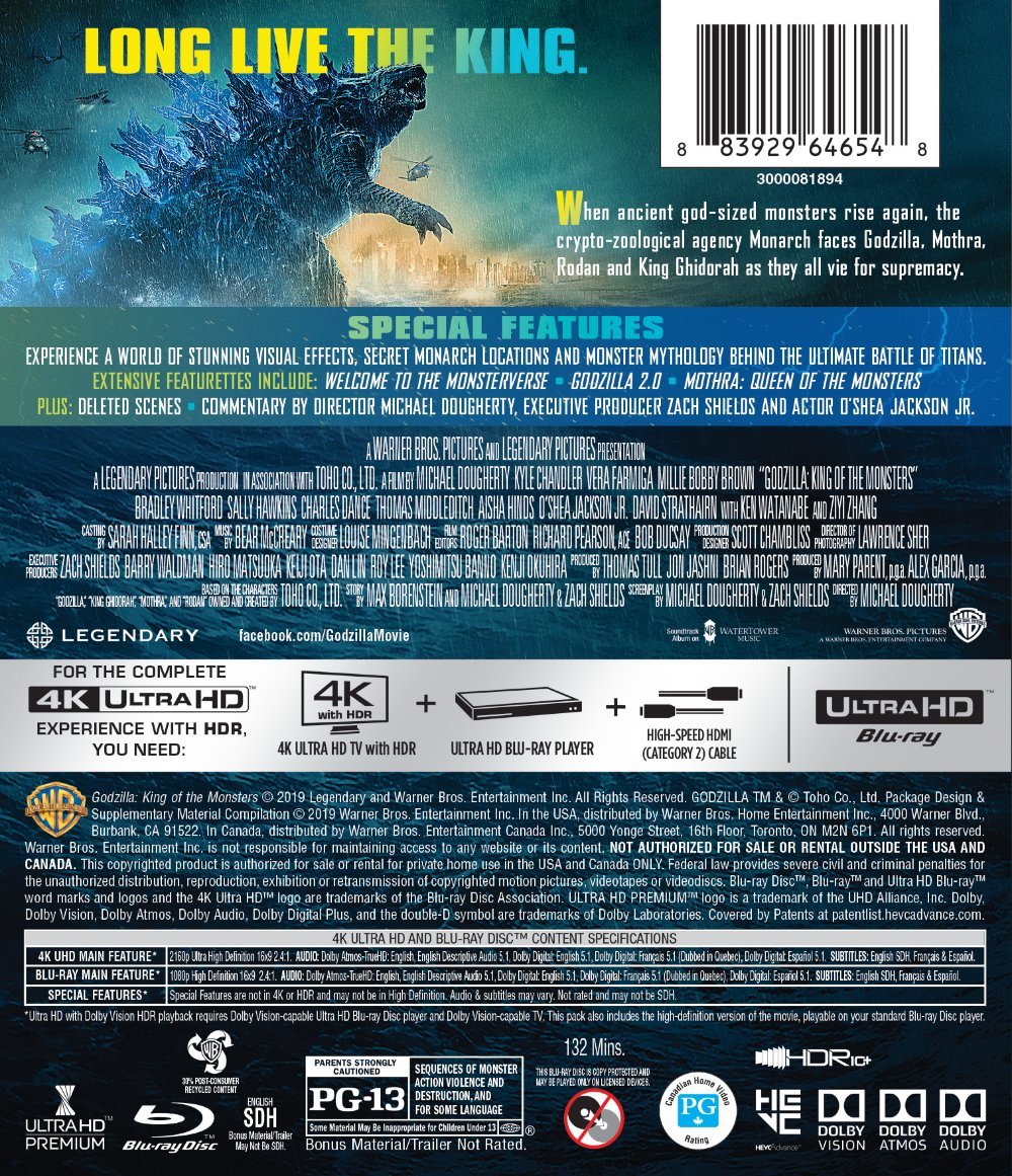 Godzilla: King of the Monsters 4K