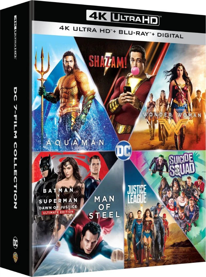 DC 7-Film Collection 4K: Man of Steel / Batman v Superman / Suicide Squad / Wonder Woman / Aquaman / Shazam! / Justice League