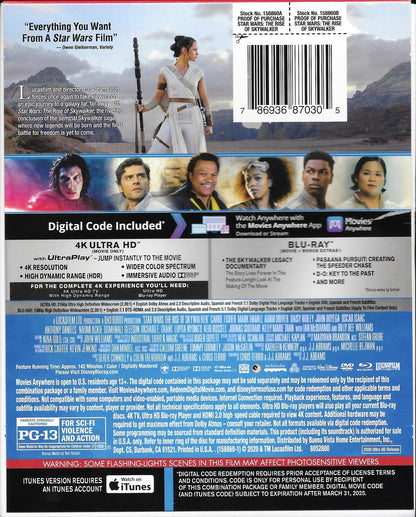 Star Wars: Episode IX - The Rise of Skywalker 4K DigiPack w/ Bonus Disc (Exclusive)