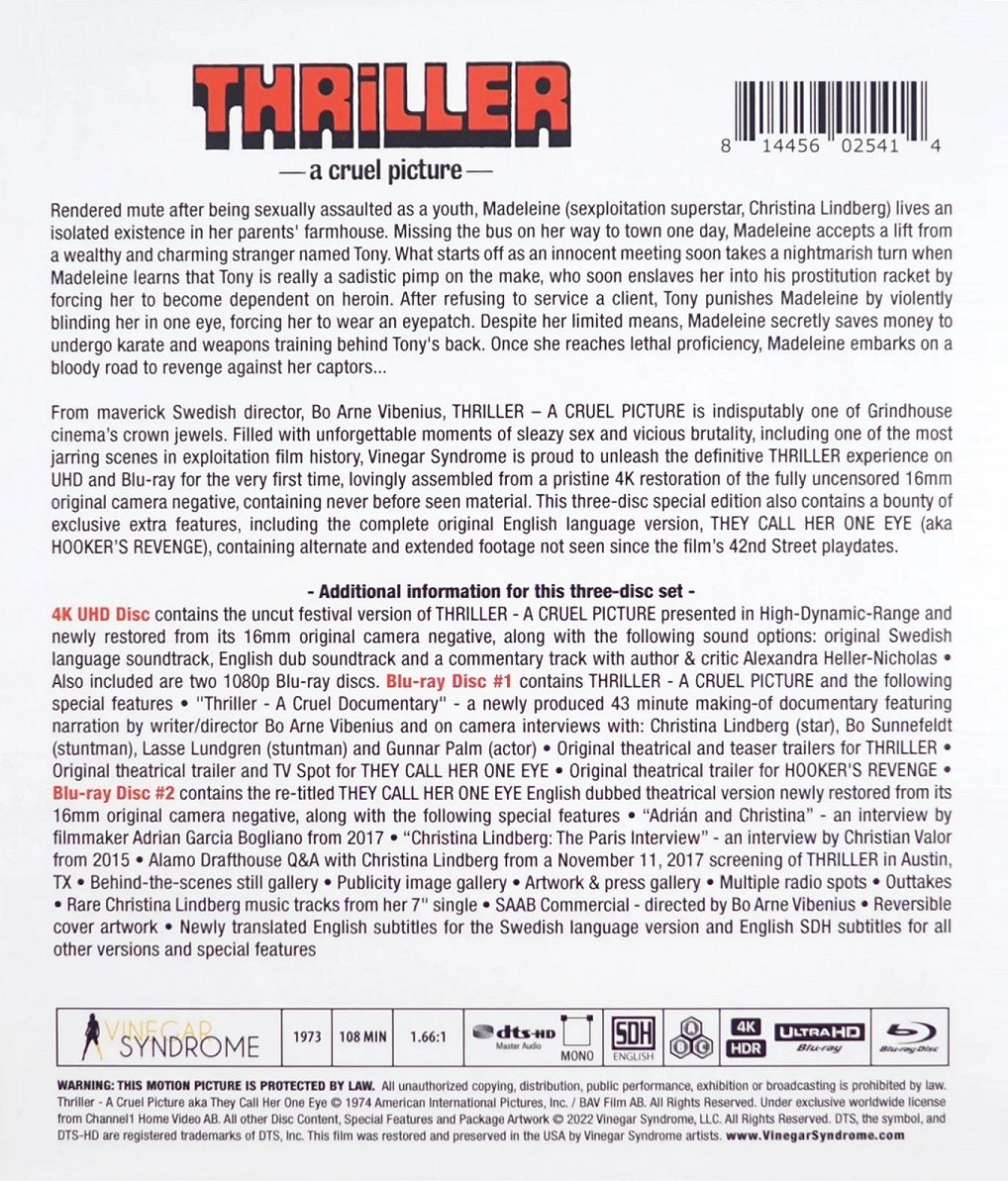 Thriller: A Cruel Picture 4K - Limited Edition (VS-396)(Exclusive)