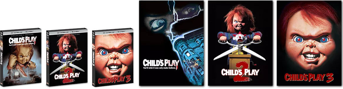 Child's Play 1-3 4K: Collector's Edition w/ Posters (1988-1991)(Exclusive)