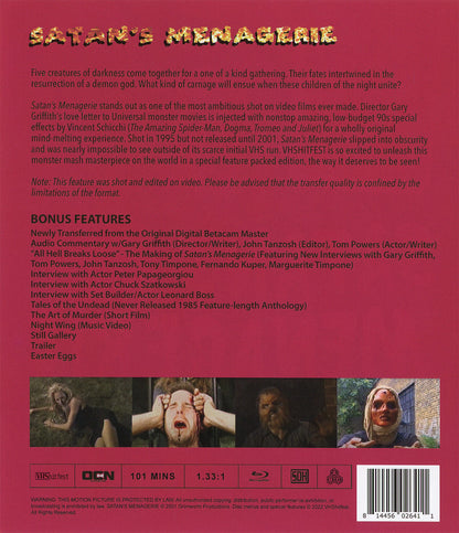 Satan's Menagerie: Limited Edition (VHSH-003)(Exclusive)