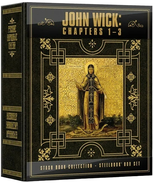 John Wick: Chapters 1-3 4K SteelBook - Stash Book Collection (Re-release)(2014-2019)(Exclusive)