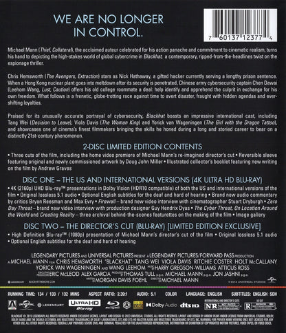 Blackhat 4K: Director's Cut - Limited Edition