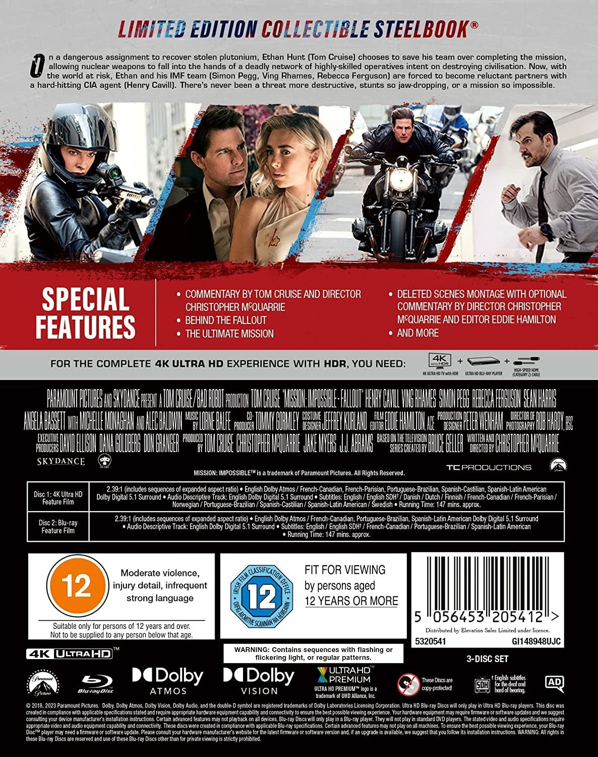 Mission: Impossible VI - Fallout 4K SteelBook (Re-release)(UK)