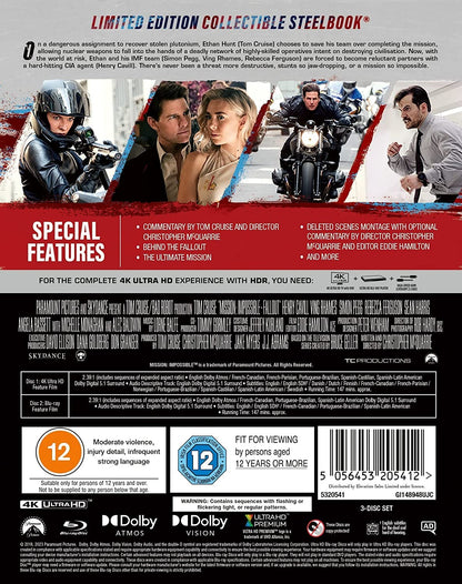 Mission: Impossible VI - Fallout 4K SteelBook (Re-release)(UK)