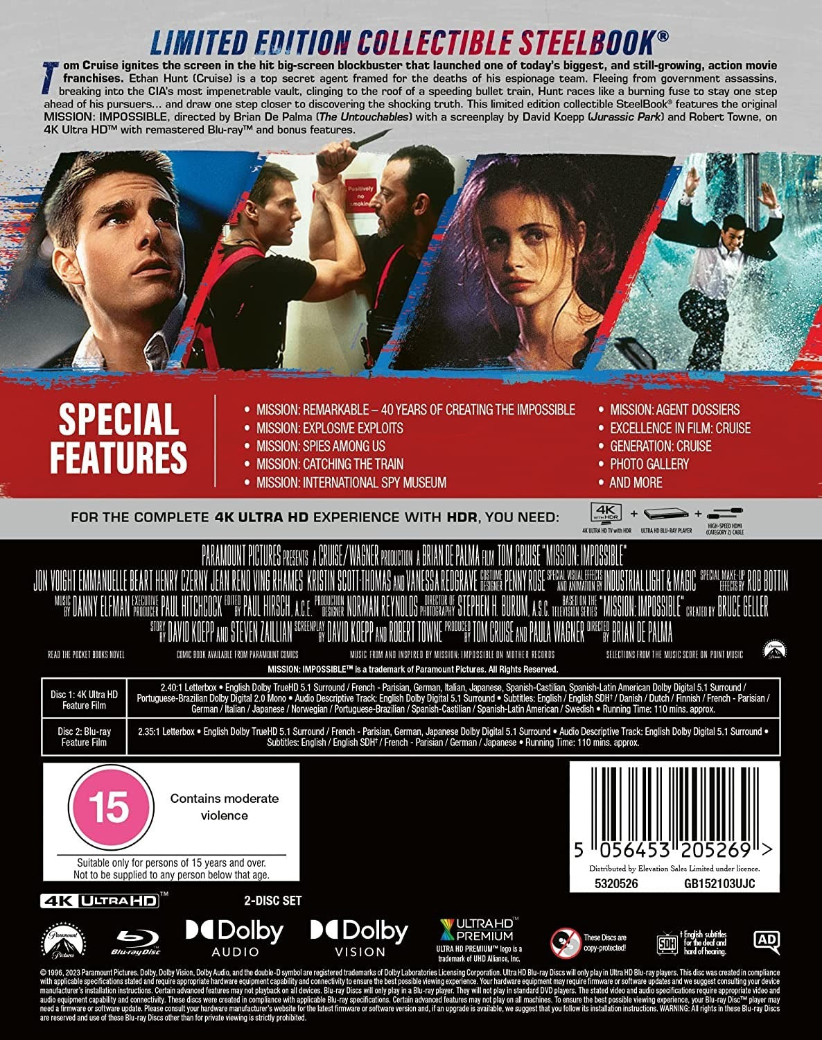 Mission: Impossible 4K SteelBook (1996)(UK)