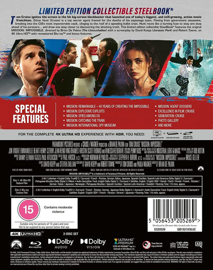 Mission: Impossible 4K SteelBook (1996)(UK)