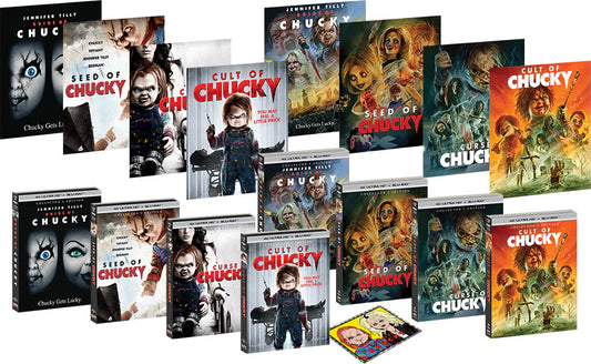 Bride / Seed / Curse / Cult of Chucky 4K w/ Posters + Exclusive Slips (Exclusive)