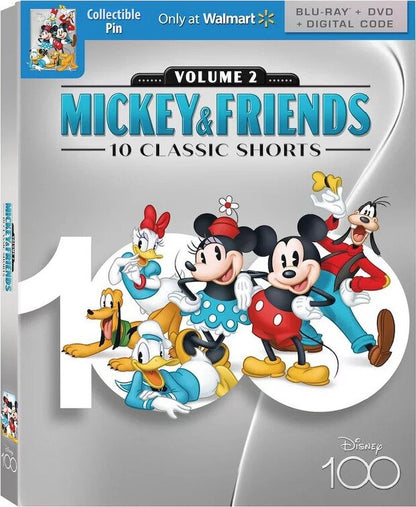 Mickey and Friends: 10 Classic Shorts - Volume 2 - Disney 100th Anniversary Edition w/ Pin (Exclusive)