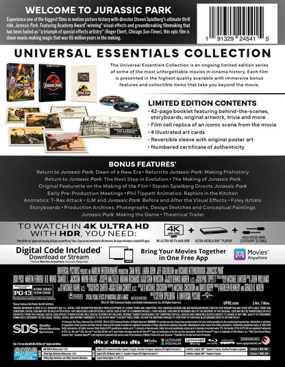 Jurassic Park 4K: Universal Essentials Collection - 30th Anniversary Edition (1993)