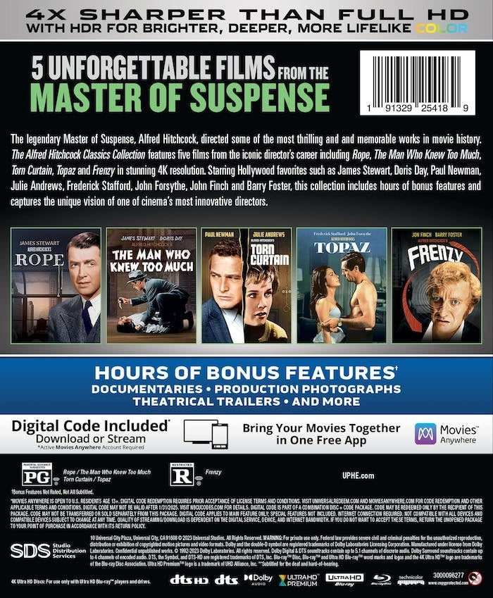 The Alfred Hitchcock Classics Collection Vol 3 4K DigiBook